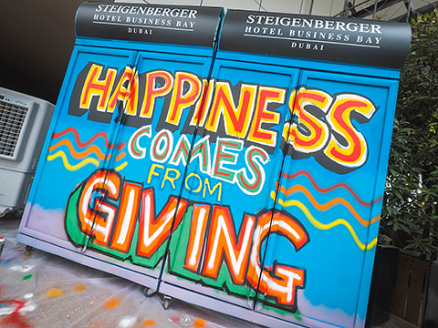 Happiness comes from Giving