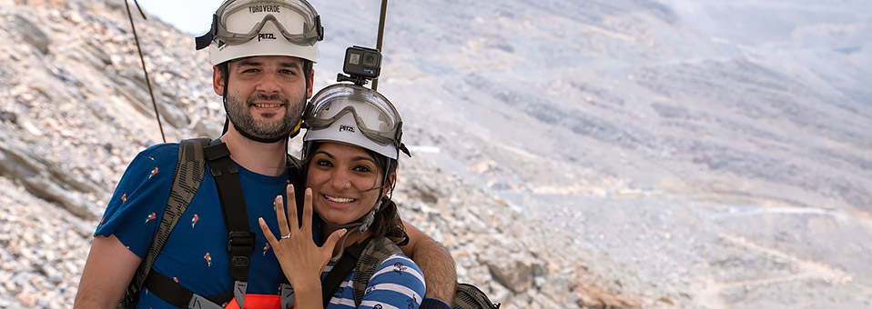 Heiratsantrag an der Zipline