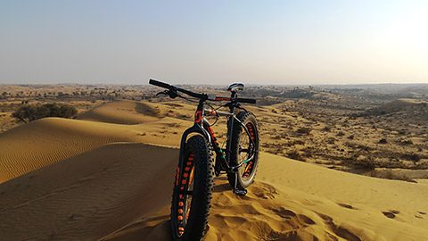 Biking in der Wüste