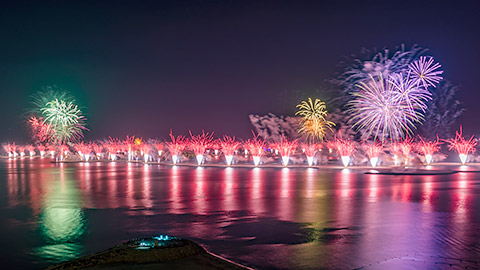 Feuerwerk auf Marjan Island