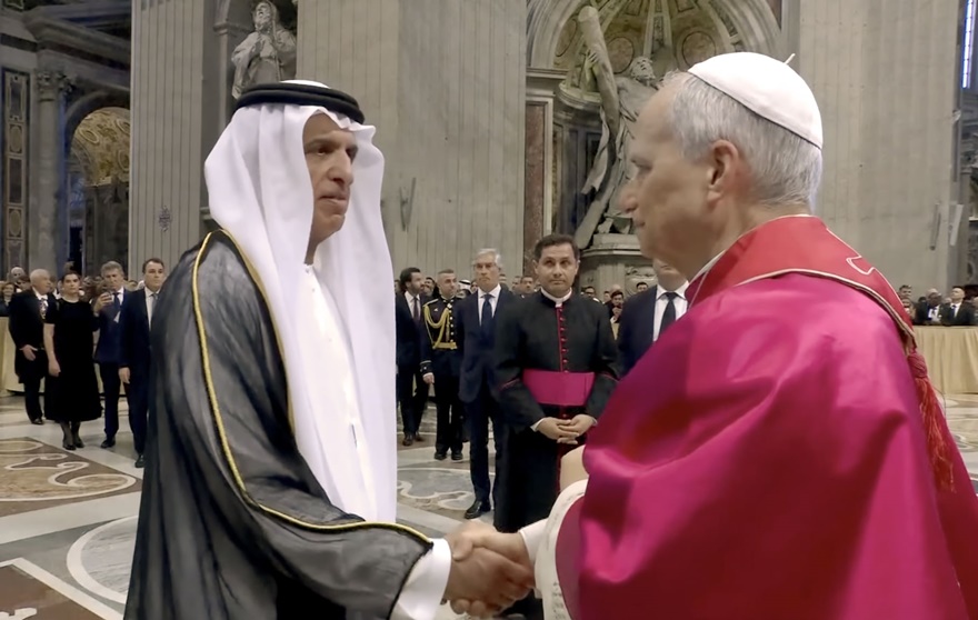 Sheikh Saud und Papst