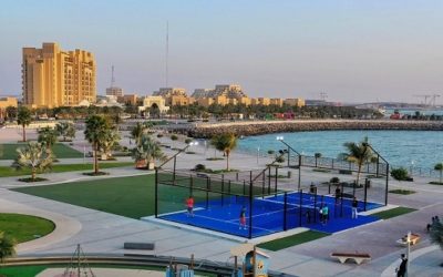 Brandneuer Padel Court auf Al Marjan Island
