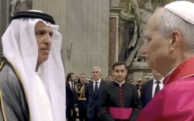 HH Sheikh Saud bei der Amtseinführung des Papstes