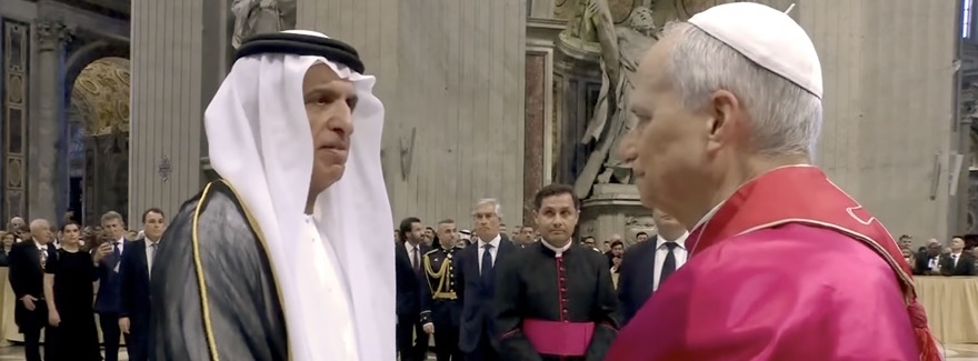 HH Sheikh Saud bei der Amtseinführung des Papstes