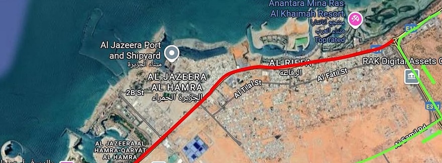 Straßenschließungen in Ras Al Khaimah